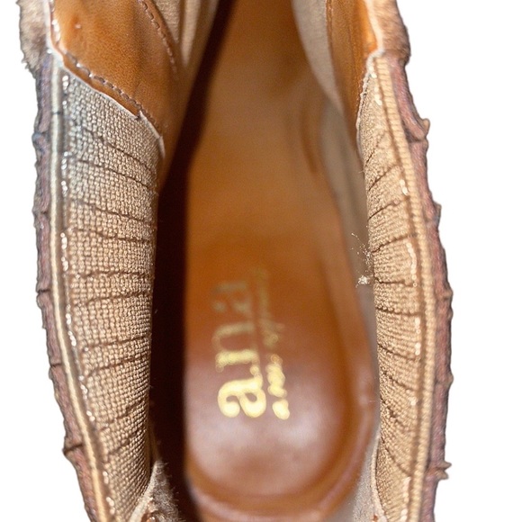 A.N.A. A New Approach - Tan Faux Suede Block Heel Booties - Size 7 - Picture 9 of 10